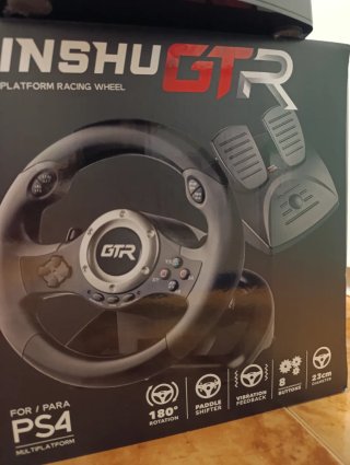 Volante Jinshu GTR para PS4, PS3, Xbox, Switch, PC
