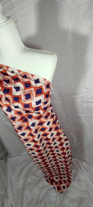 Vestido Asimétrico MIDI Estampado fiestas y evento