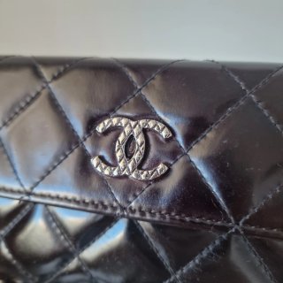 Bolso Cartera Chanel Charol Negro