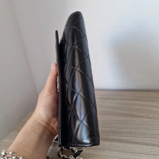 Bolso Cartera Chanel Charol Negro