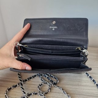 Bolso Cartera Chanel Charol Negro