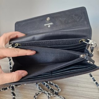 Bolso Cartera Chanel Charol Negro