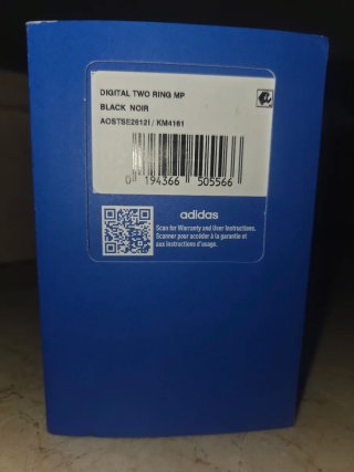 Reloj anillo Adidas Digital Negro Exclusivo acero