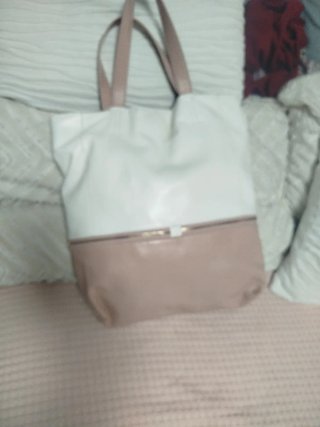 Bolso Cacharel blanco y rosa