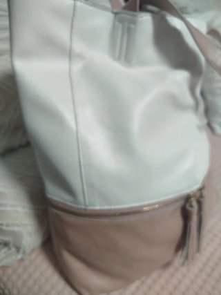 Bolso Cacharel blanco y rosa