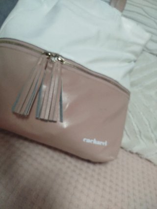 Bolso Cacharel blanco y rosa