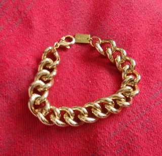 Pulsera eslabones Barbados gruesos dorada