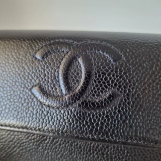 Bolso Cartera Chanel Piel Negra Cadena Dorada