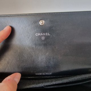 Bolso Cartera Chanel Piel Negra Cadena Dorada