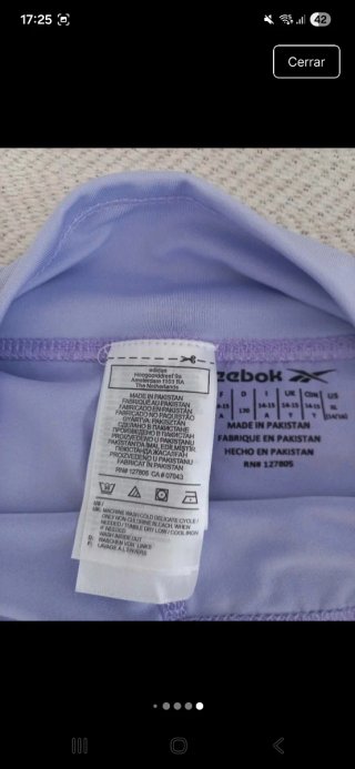 Lote 4 Pantalones Cortos Reebok Niña.