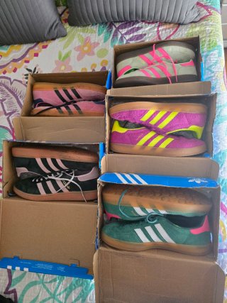 LOTE 5 PARES ADIDAS GAZELLE VARIOS COLORES.