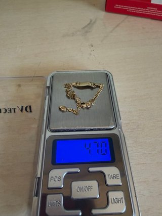 Pulsera de oro con placa oro 18 k