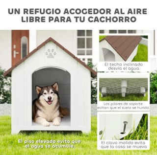 Caseta para perros extra grandes base elevada