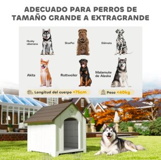 Caseta para perros extra grandes base elevada