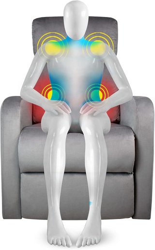 SILLÓN MASAJE VELVET Reclinable 4 motores