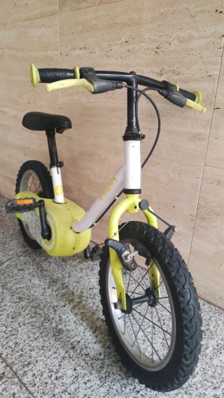Bicicleta infantil 14 pulgadas Decathlon verde