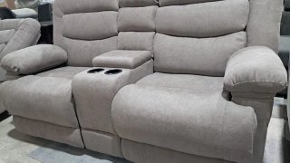 Sofá Relax Manual 2 Plazas Beige