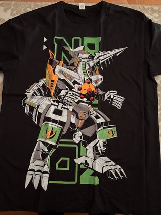 Camiseta Dragon Zord Power Ranger Negra