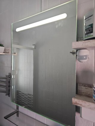 Espejo Baño LED Plata