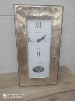 Orologio da parete/tavolo con cornice  in argento