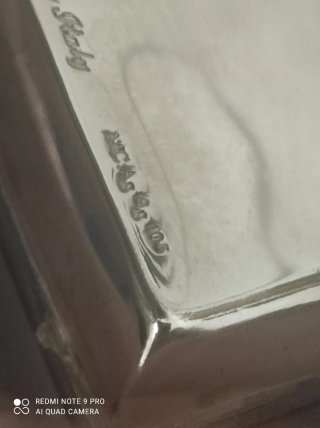 Orologio da parete/tavolo con cornice  in argento