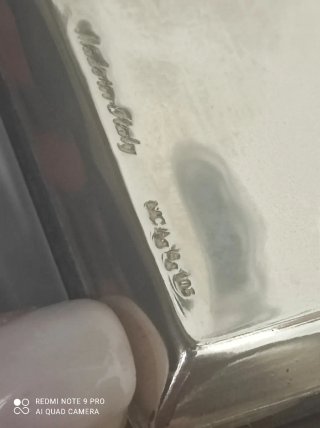 Orologio da parete/tavolo con cornice  in argento