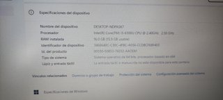 Portátil Lenovo Intel Core i5 6ª Gen 16GB RAM SSD