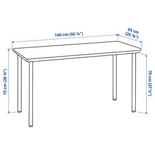 Mesa escritorio bambu IKEA Anfallare / Adils