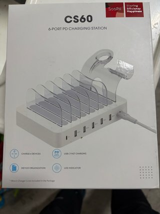 SooPii CS60 Estación Carga 6 Puertos PD