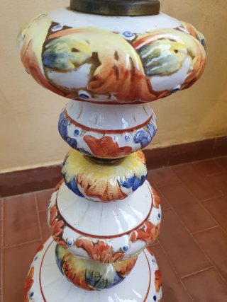 Lampada antica ceramica e vetro