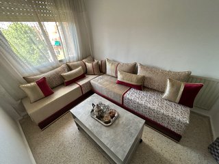 Salón Marroquí Beige y Rojo