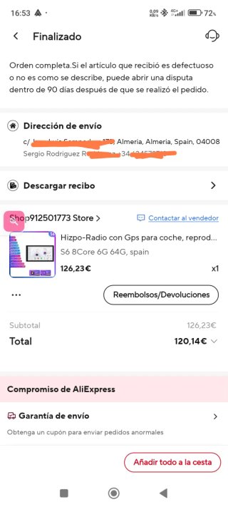 Pantalla Android 7" con modulo canbus PSA