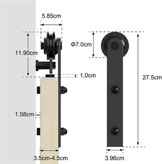 Kit Puerta Corredera Granero 4,88m Doble Puerta