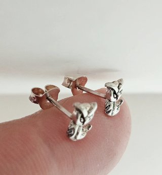 Mini pendientes Búhos Plata 925 (7x6mm)