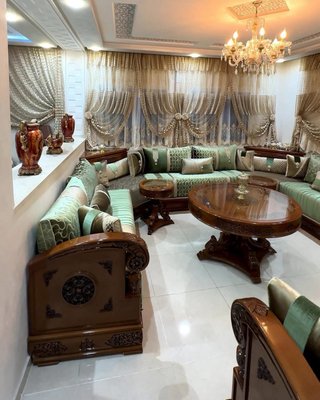 Salón Marroquí Madera y Tela