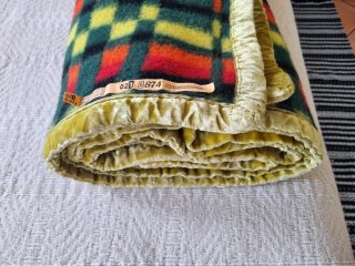 Coperta vintage lana vergine naturale