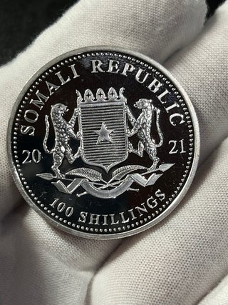 Moneda Plata Elefante Somalia 1 oz 2021