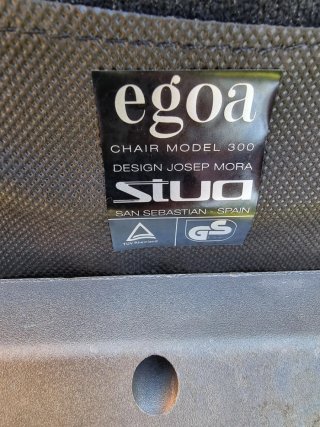 Sedia Stua Egoa Nera e Argento