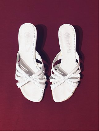 Sandalias Mules (piel blanca) talla 38