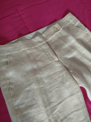 Pantalón Zara Mujer Beige Talla XL