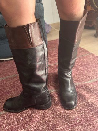 Botas altas mujer piel negras y marrones