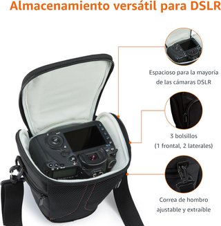 Amazon Basics bolso cámara impermeable acolchado