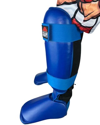 Espinilleras Kick Boxing Azul