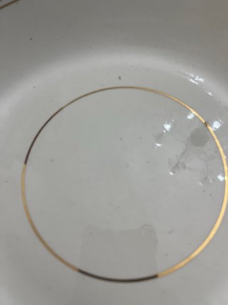 Pareja platos hondos porcelana oro S.XIX