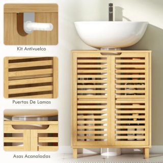 Mueble de baño de bambú