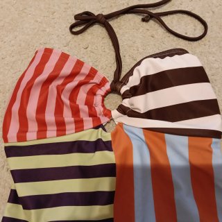 Bañador rayas colores mujer.Talla XS.Nuevo