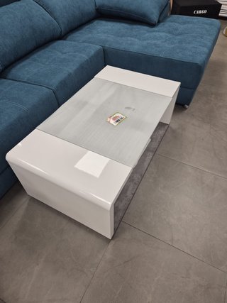MESA CENTRO SALON DISEÑO ELEGANTE ROBUSTA BLANCA