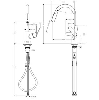 Rubinetto da Cucina Hansgrohe Focus M41 Estraibile
