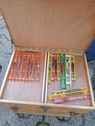 Cassettiera da pesca vintage anni '60