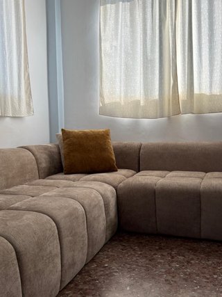 Sofá Rinconera Beige Tela